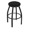 Holland Bar Stool Co 30" Swivel Bar Stool, Pewter Finish, Blk Vinyl Seat X802 - alternate 1